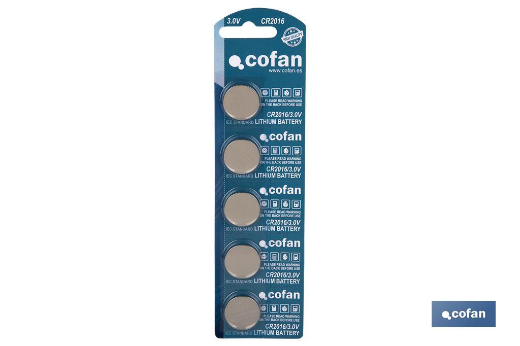 Pile Bouton CR2016/3.0V - Cofan