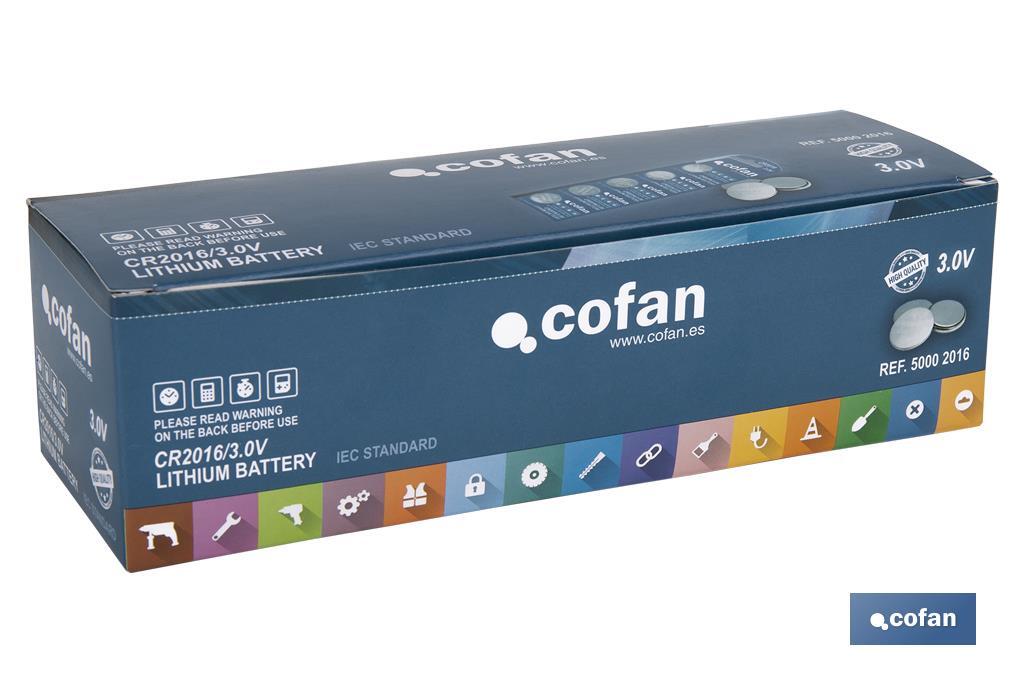 Pile Bouton CR2016/3.0V - Cofan