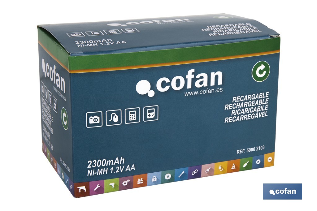 Rechargeable batteries AA - Cofan