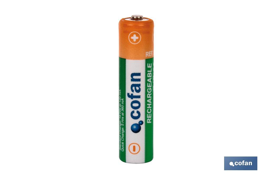 Rechargeable batteries AAA - Cofan