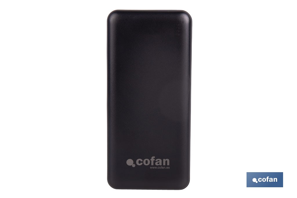 Batería externa portátil de 20 W con USB-A y USB tipo C | Power bank 10.000 mAh de polímero de litio 3,7 V - Cofan