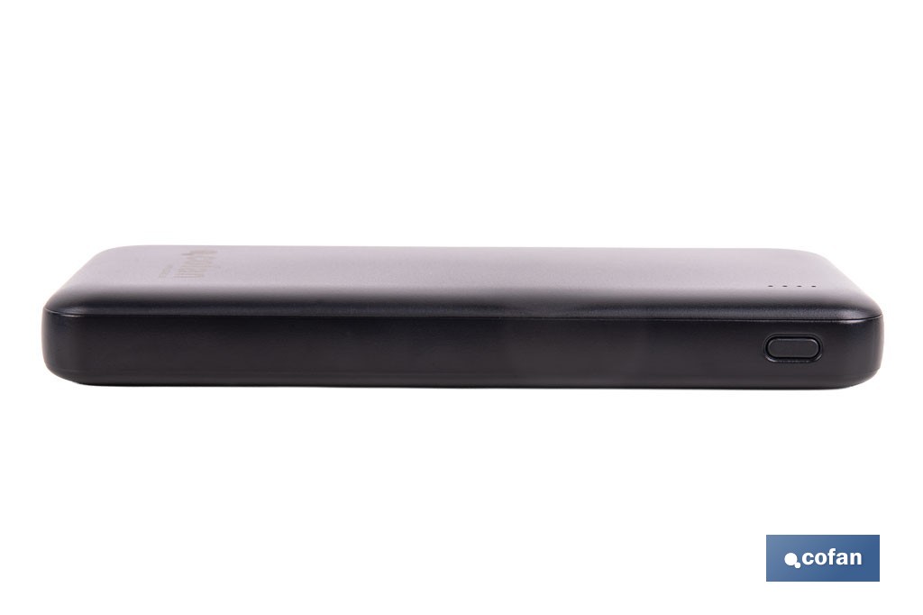 Batería externa portátil de 20 W con USB-A y USB tipo C | Power bank 10.000 mAh de polímero de litio 3,7 V - Cofan