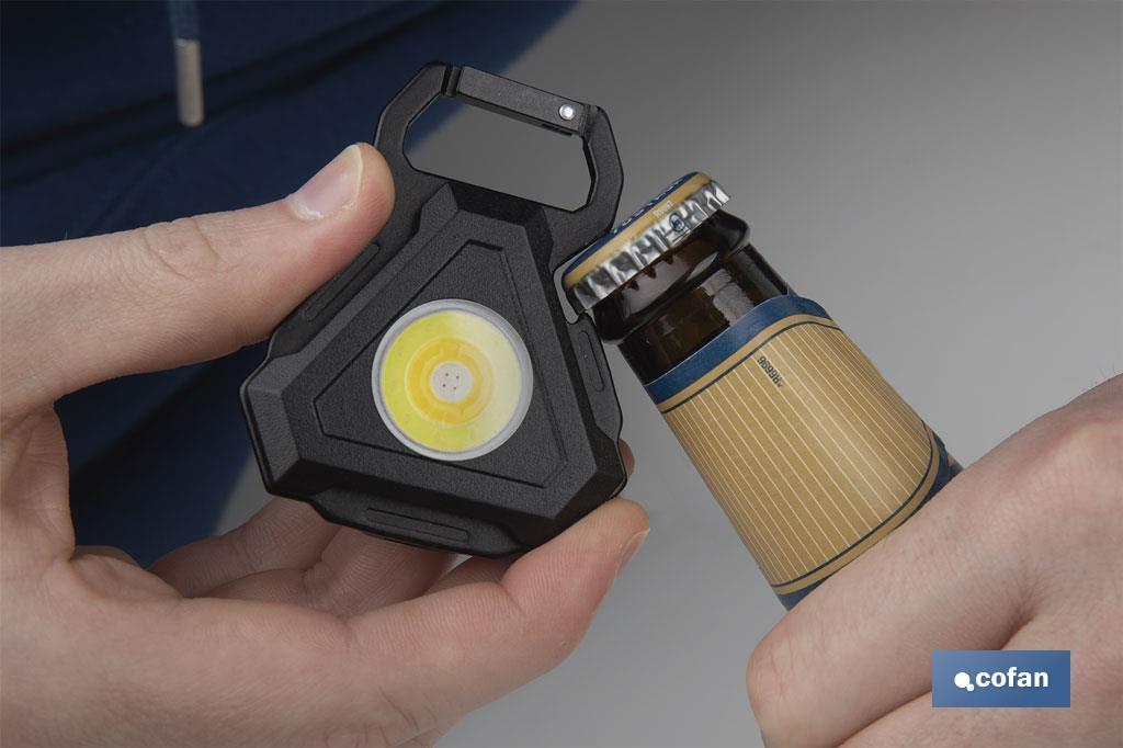 Mini Cob Led Rechargeable Flashlight | Mini LED work light with hook and extra strong magnet - Cofan