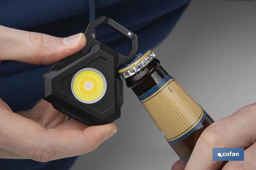 Mini Cob Led Rechargeable Flashlight | Mini LED work light with hook and extra strong magnet - Cofan