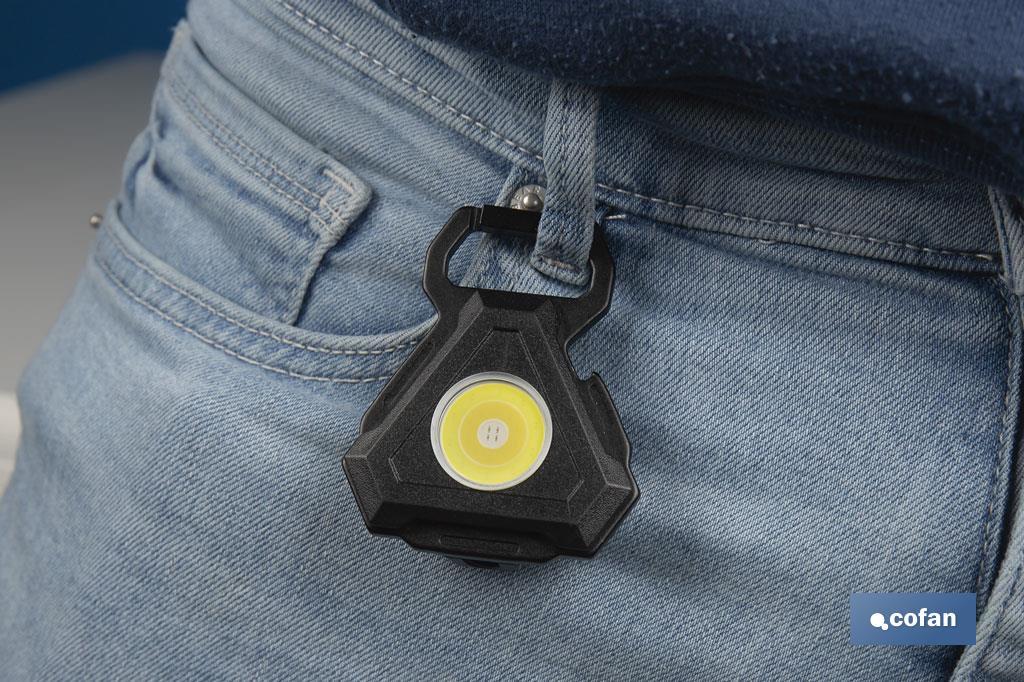 Mini Cob Led Rechargeable Flashlight | Mini LED work light with hook and extra strong magnet - Cofan