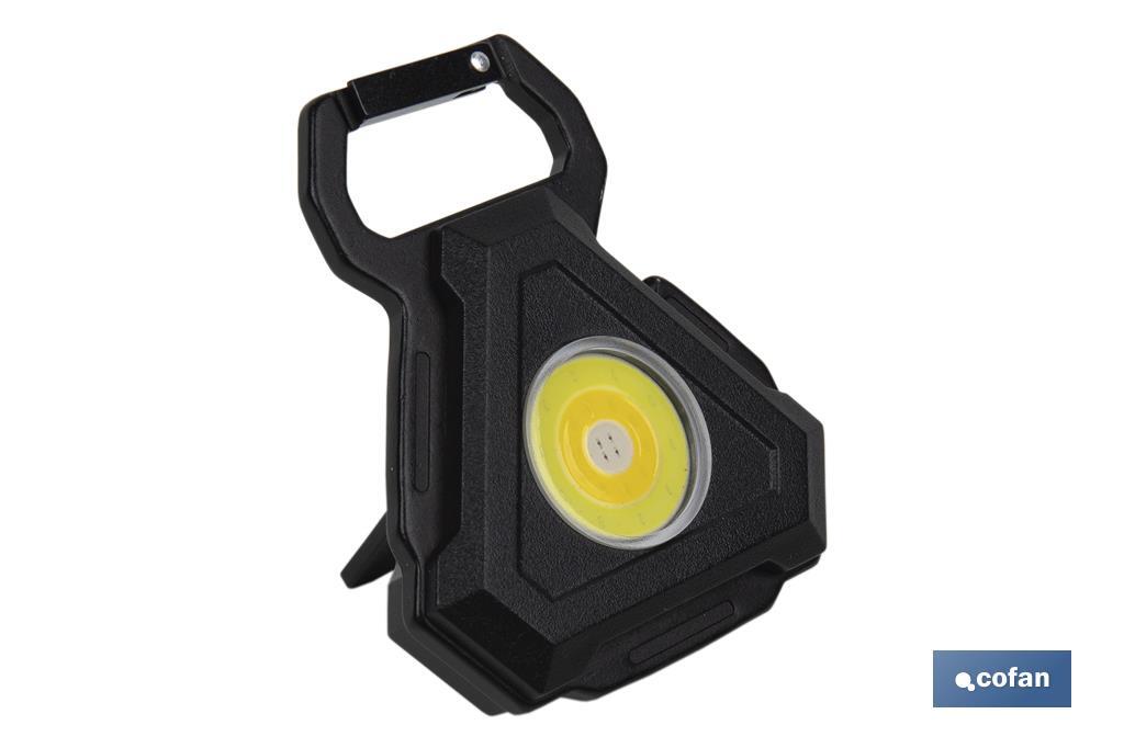Mini Cob Led Rechargeable Flashlight | Mini LED work light with hook and extra strong magnet - Cofan