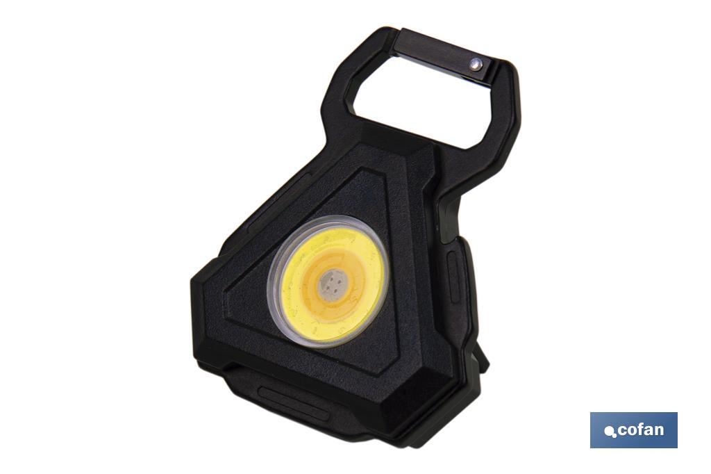 Mini Cob Led Rechargeable Flashlight | Mini LED work light with hook and extra strong magnet - Cofan