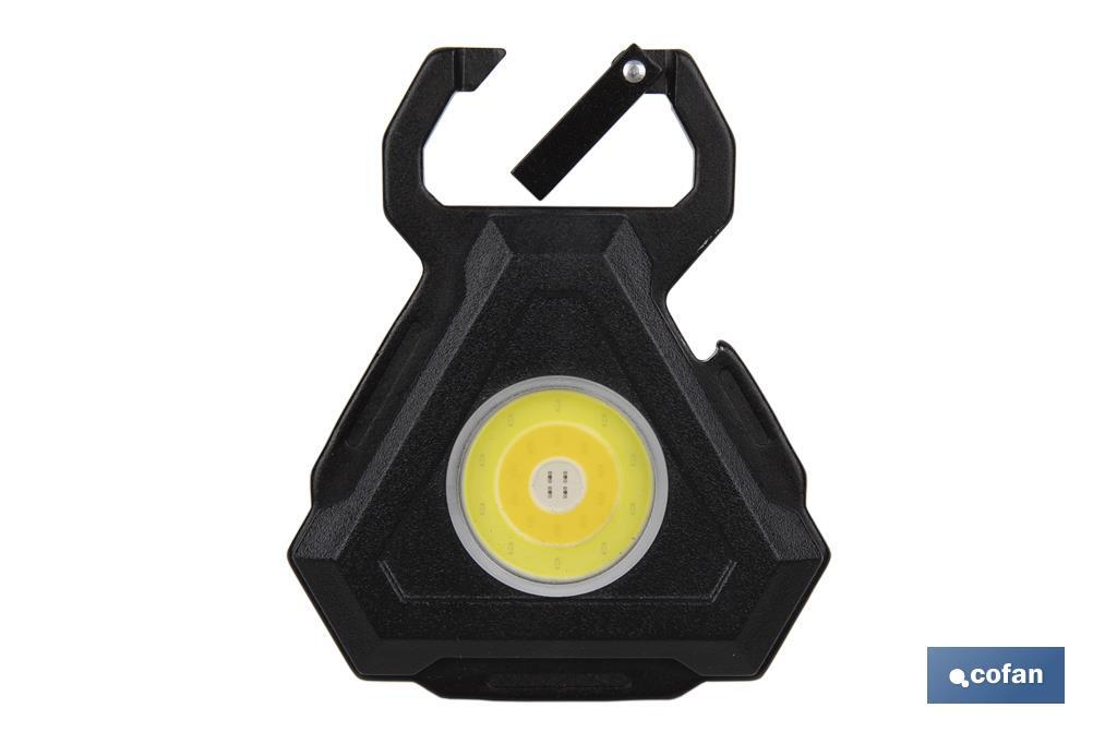 Mini Cob Led Rechargeable Flashlight | Mini LED work light with hook and extra strong magnet - Cofan