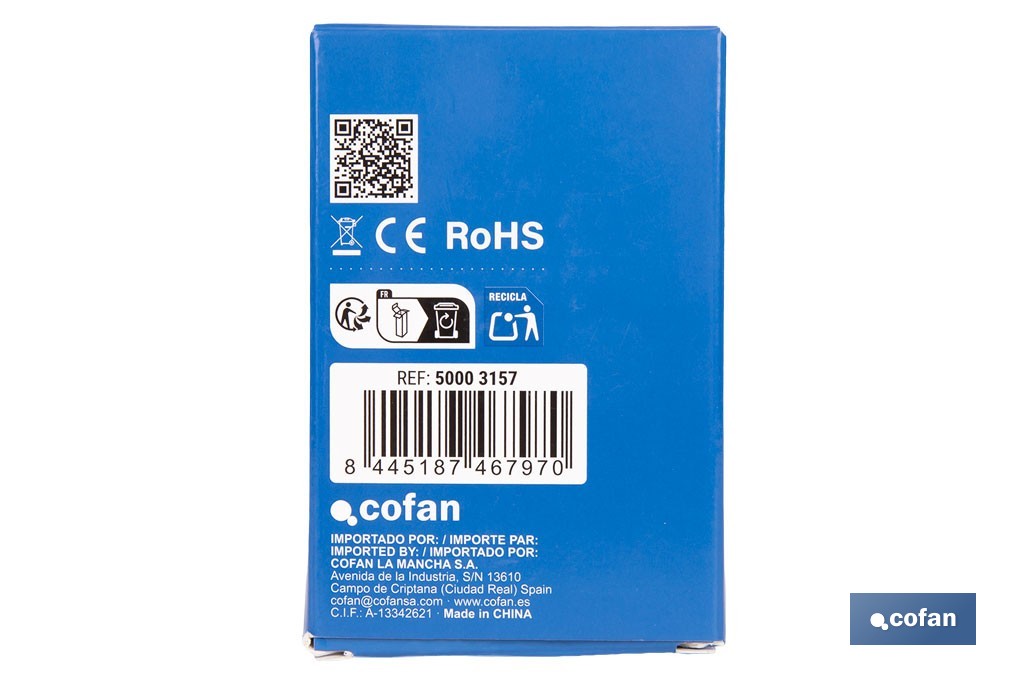 Linterna llavero LED COB 500 lm recargable con 7 modos de luz | Lámpara multifuncional - Cofan