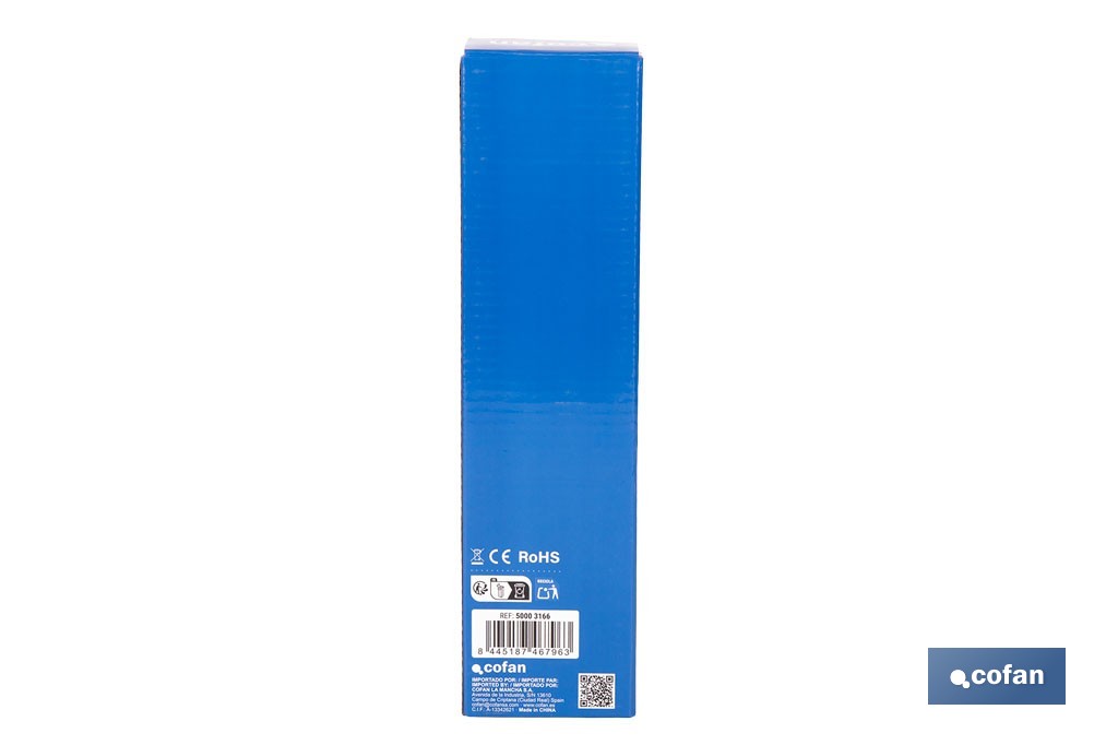 Lámpara de inspección LED COB 1200 lm | Recargable con 3 modos de luz | Extremos magnéticos, giratorios y plegables - Cofan