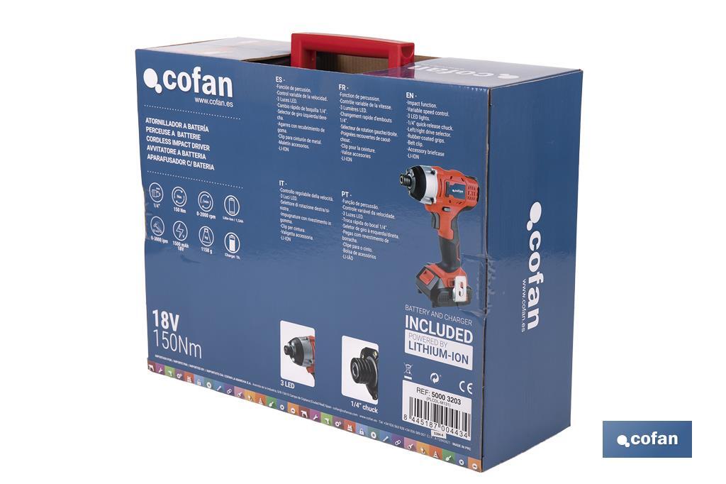 LI-ION CORDLESS IMPACT DRIVER - Cofan