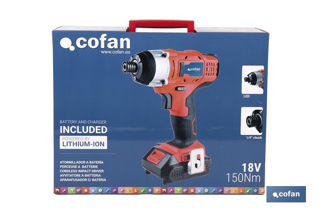 LI-ION CORDLESS IMPACT DRIVER - Cofan