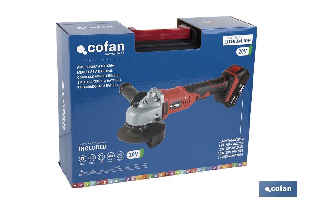 Meuleuse à batterie Lithium-ion | 18V | Convient aux disques de ø115mm - Cofan