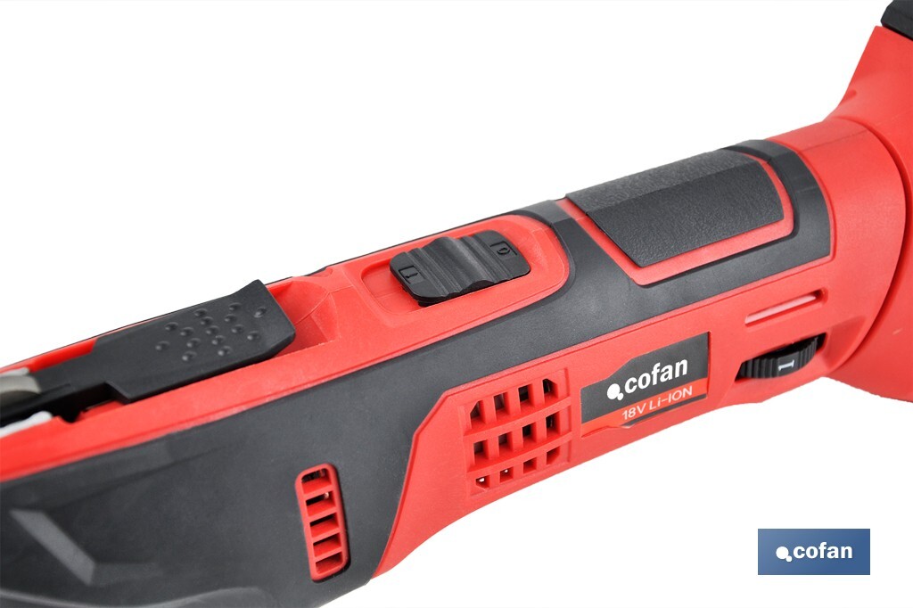 Outil multifonction à batterie Lithium-ion | Inclus accessoires | 18V | 15000 tr/min - Cofan