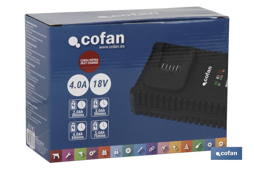 Cargador de Baterias I Carga Rápida I 2,4A - 18V - Cofan