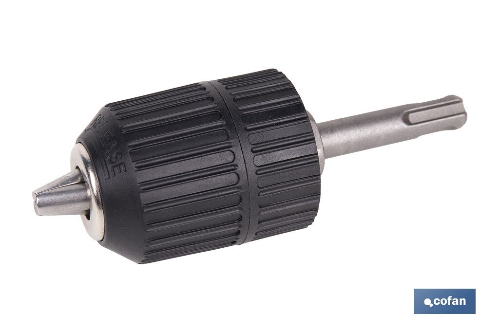 Martillo perforador SDS Plus sin escobillas multifunción | Taladra, percute y cincela | Incluye: maletín con accesorios, portabrocas automático con adaptador SDS PLUS, batería Li-Ion de 20 V y cargador - Cofan