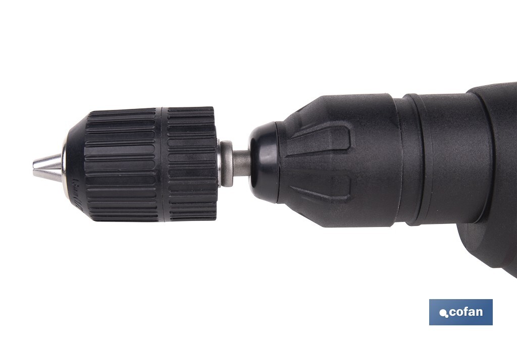 Martillo perforador SDS Plus sin escobillas multifunción | Taladra, percute y cincela | Incluye: maletín con accesorios, portabrocas automático con adaptador SDS PLUS, batería Li-Ion de 20 V y cargador - Cofan