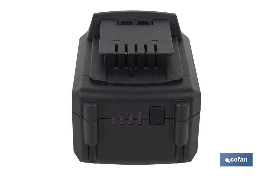 Kit de motosierra a batería con dos baterías de litio 20 V 4.0 Ah | Motosierra sin escobillas | Espada de 10" | Eficiencia y precisión en cortes de madera - Cofan