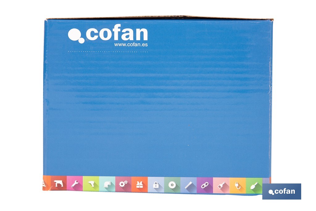 Pack de cargador 20 V 2.4 A + Batería 20 V 2.0 Ah Li-Ion | Compatible con sistema 1 for All | Protección contra sobrecarga y larga duración - Cofan