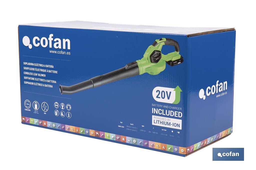 Battery-powered leaf blower - Cofan