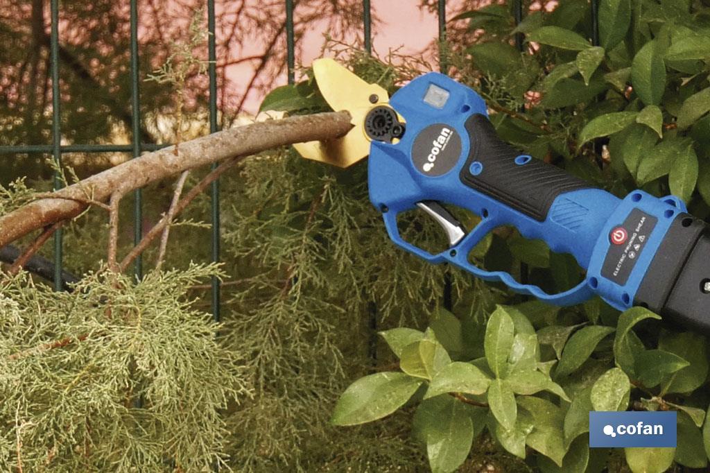 Electric pruning shears | Li-Ion battery-powered 25V 2Ah - Cofan