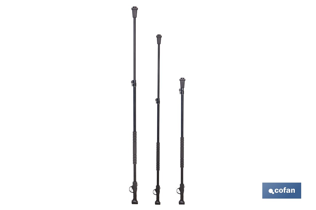 Pértiga extensible para tijeras de podar eléctricas | Ajustable desde 1,4 m hasta 2,07 m | Correa incluida y gatillo ergonómico - Cofan