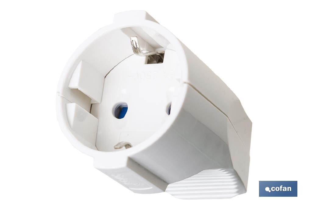 Mobile protective contact coupling with two-poles | White | 16A - 250V - Cofan