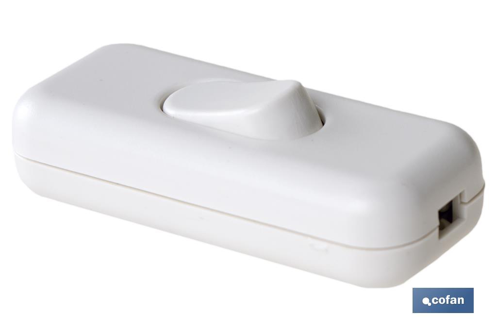 In-line Switch | Sliding Switch | White | 4A - 250V - Cofan