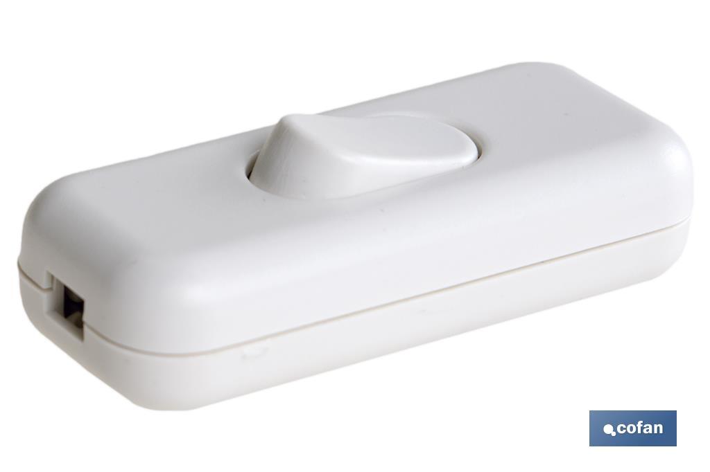 In-line Switch | Sliding Switch | White | 4A - 250V - Cofan