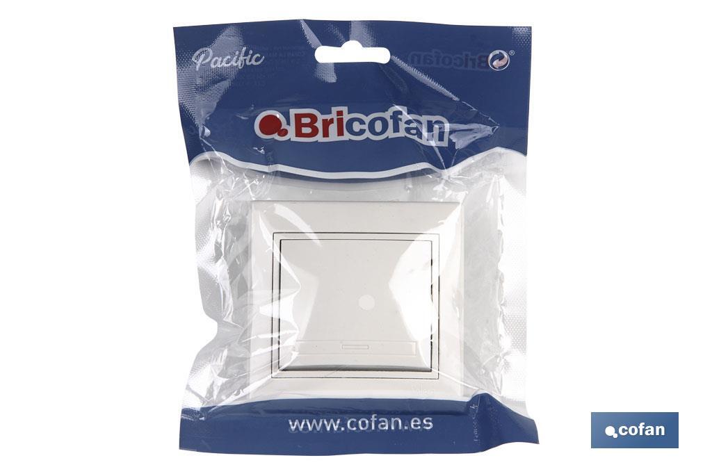 Interruptor - Comutador de encastrar | Modelo Pacific | 10 A - 250 V | Cor branco - Cofan