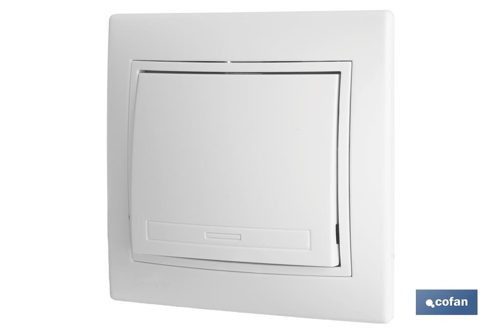 Conmutador de cruzamiento de empotrar | Modelo Pacific | 10 A - 250 V |Color blanco - Cofan