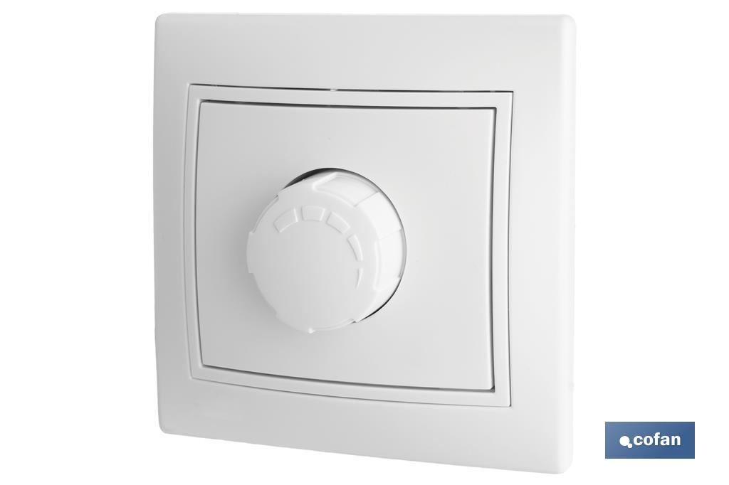 Regolatore di luminosità da incasso | Modello Pacific | 16 A - 250 V - 500 W | Colore: bianco - Cofan