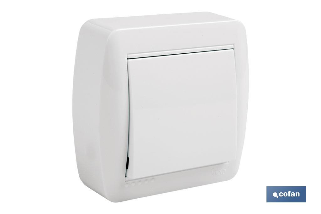 Interruttore - deviatore da superficie | Modello Atlantis | Colore: bianco | 10 A - 250 V - Cofan