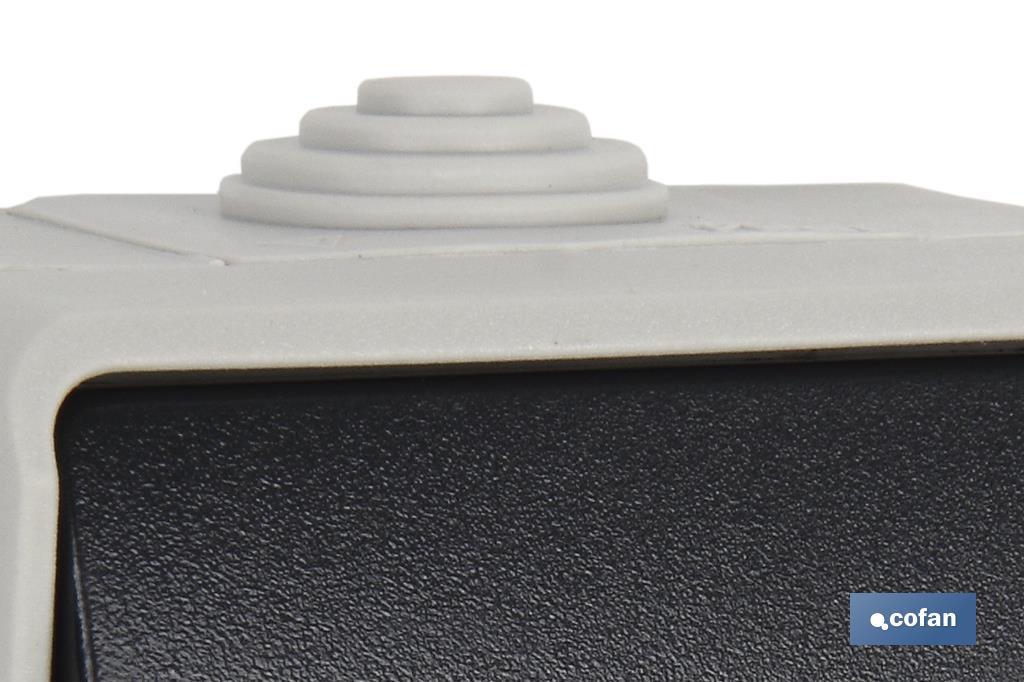 Watertight Door Bell Switch IP54 | For Outdoors | 10A - 250V | Grey - Cofan