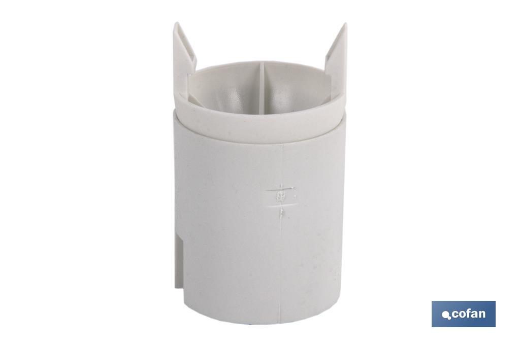 Lamp-holder E-27 | Thermostable resin material | White | 4A - 250V - Cofan