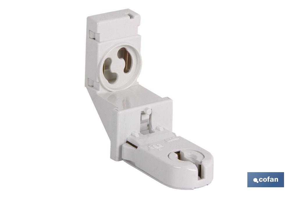 Lamp-holder for fluorescent tubes | Starter-holder included | White | 2A 250V - Cofan