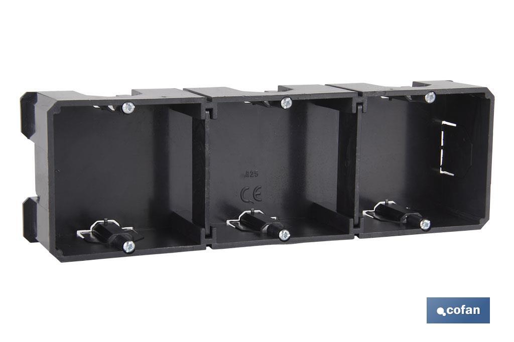 Flush-mounted box for several gangs | Several sizes | Universal and linkable - Cofan