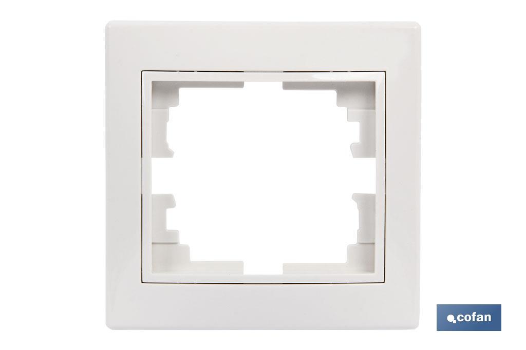 Decorative flush-mounted switch frame | 1 element | Available in black and white - Cofan