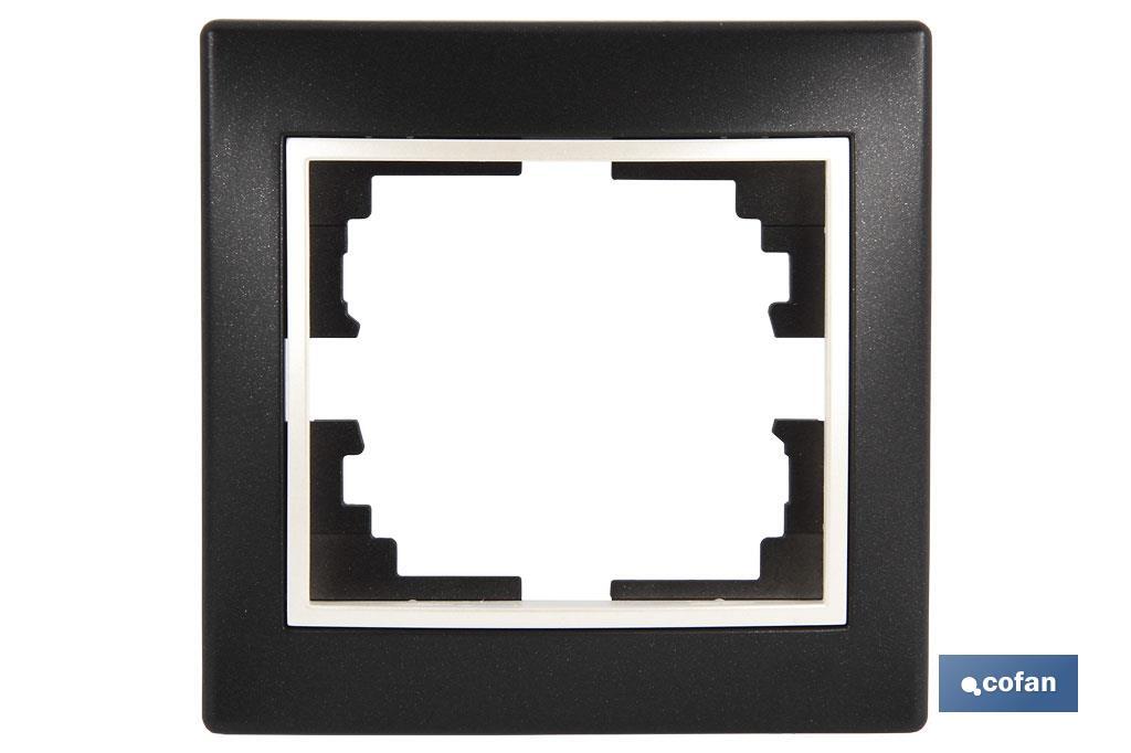 Decorative flush-mounted switch frame | 1 element | Available in black and white - Cofan