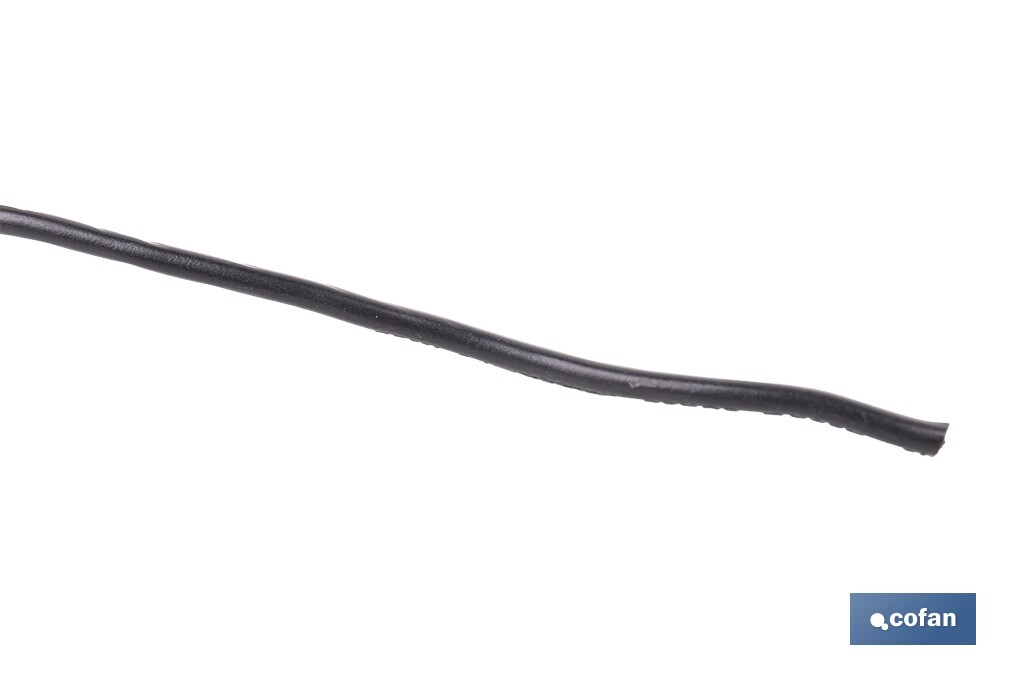 Rollo de Cable Eléctrico H07V-K | Sección de cable de varias medidas | Longitud: 100 m | Color: Negro - Cofan