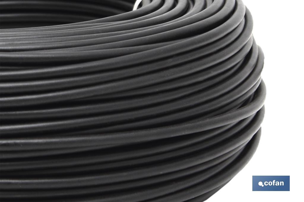 Rollo de Cable Eléctrico H07V-K | Sección de cable de varias medidas | Longitud: 100 m | Color: Negro - Cofan