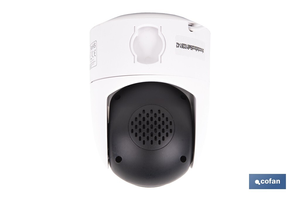 Cámara de seguridad inteligente con WiFi | Con control remoto, audio bidireccional y amplio ángulo de visión - Cofan