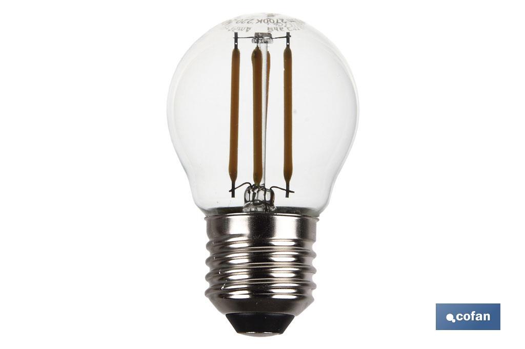 Bombilla Led Esférica Filamento E27 - Cofan