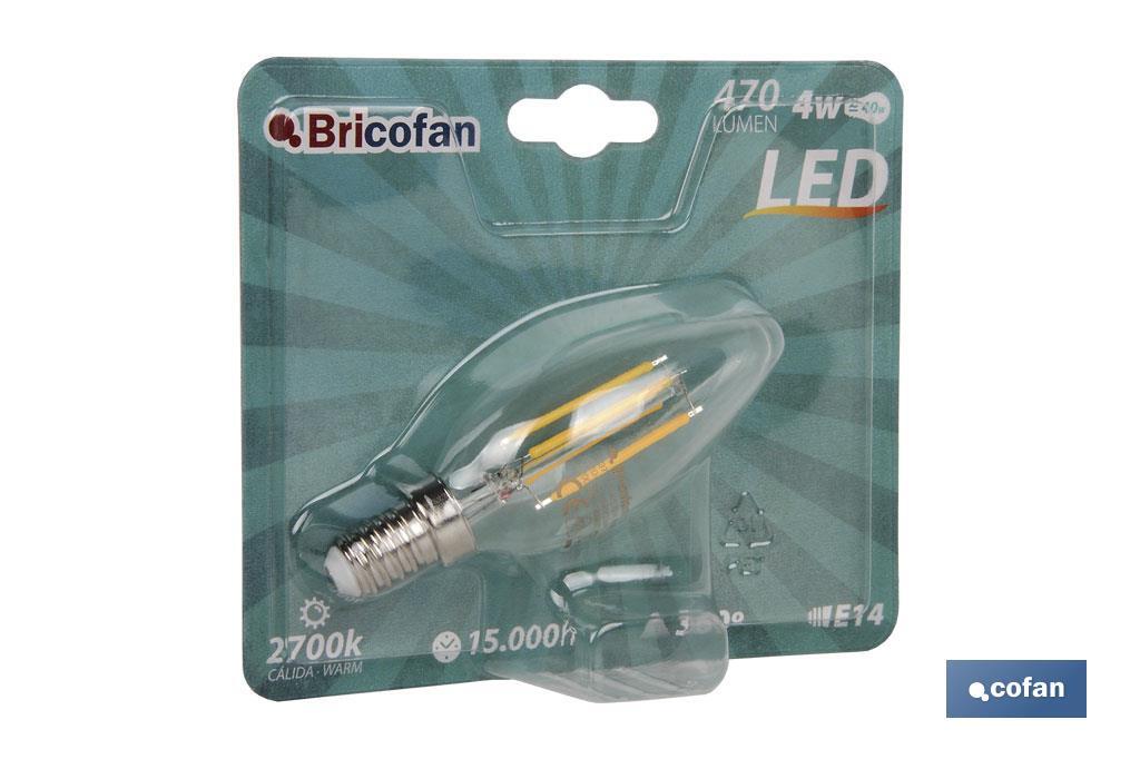 LÂMPADA LED VELA FILAMENTO - Cofan