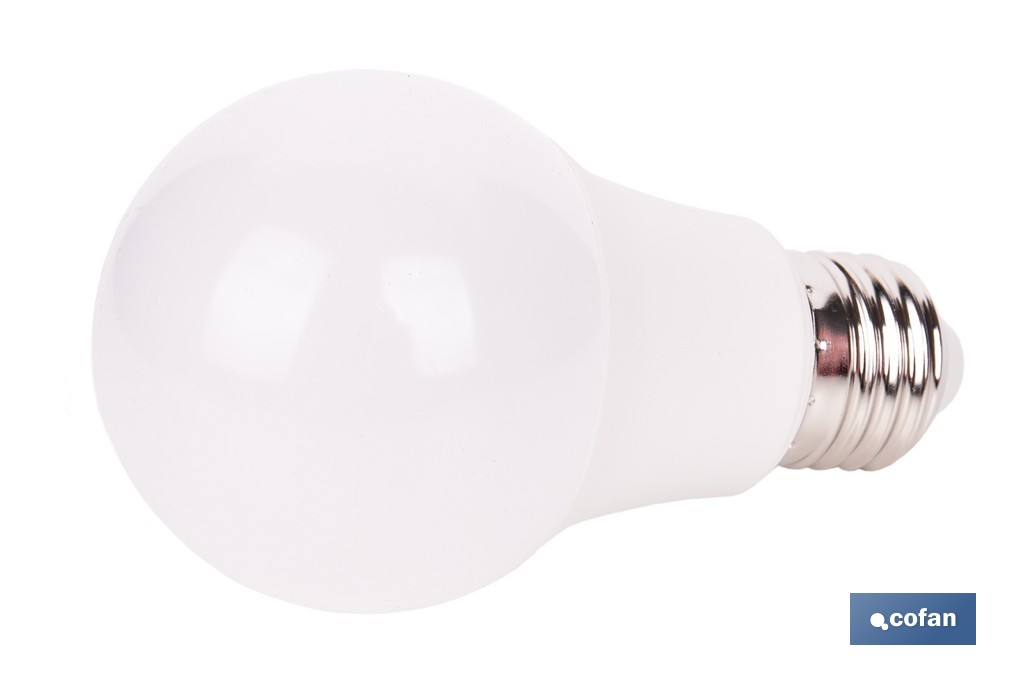Bombillas LED classic E27 de luz fría (6500 K) | Ahorro de energía y larga duración 15.000 h de vida | Ángulo de apertura de 180° - Cofan