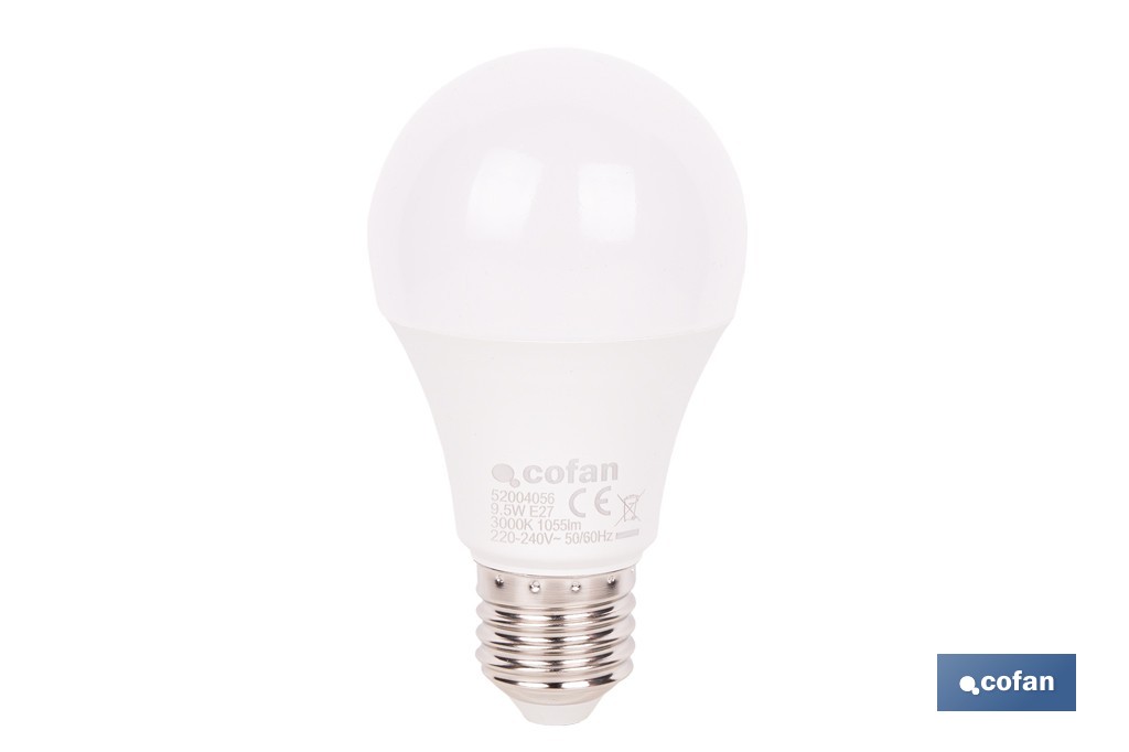 Bombillas LED classic E27 de luz cálida (3000 K) | Ahorro de energía y larga duración 15.000 h de vida | Ángulo de apertura de 180° - Cofan