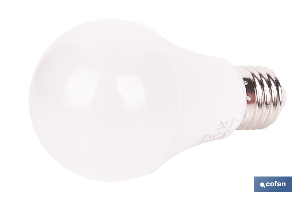 Bombillas LED classic E27 de luz neutra (4.000 k) | Ahorro de energía y larga duración 15.000 h de vida | Ángulo de apertura de 180° - Cofan