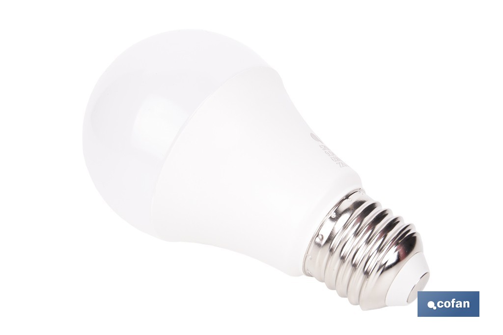 Bombillas LED classic E27 de luz fría (6500 K) | Ahorro de energía y larga duración 15.000 h de vida | Ángulo de apertura de 180° - Cofan