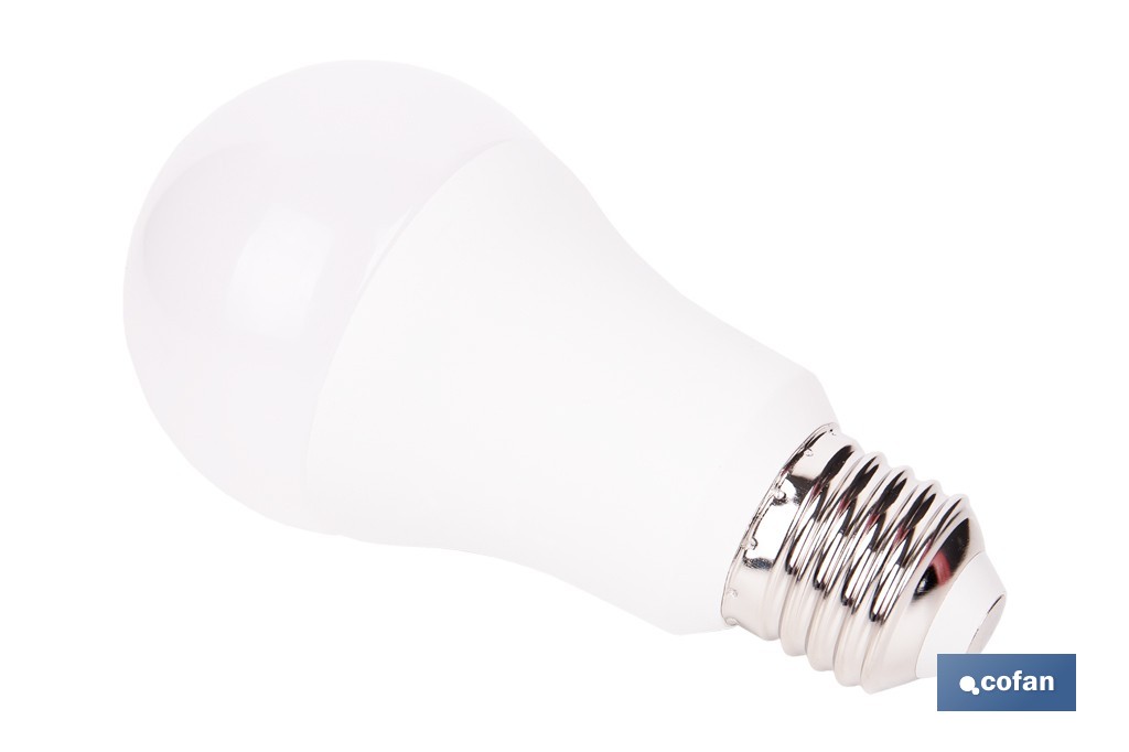 Bombillas LED classic E27 de luz cálida (3000 K) | Ahorro de energía y larga duración 15.000 h de vida | Ángulo de apertura de 180° - Cofan