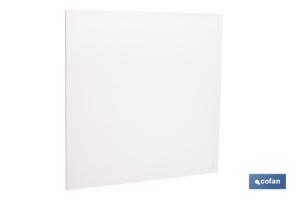 Panel LED empotrable backlight 36 W 3600 lúmenes con luz fría 6500 K | Ahorro de energía y larga duración 30 000 h de vida | Medidas 59,5 x 59,5 cm - Cofan
